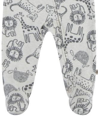 Baby Boys' Printed Full-Zip Footed Long-Sleeve Coverall