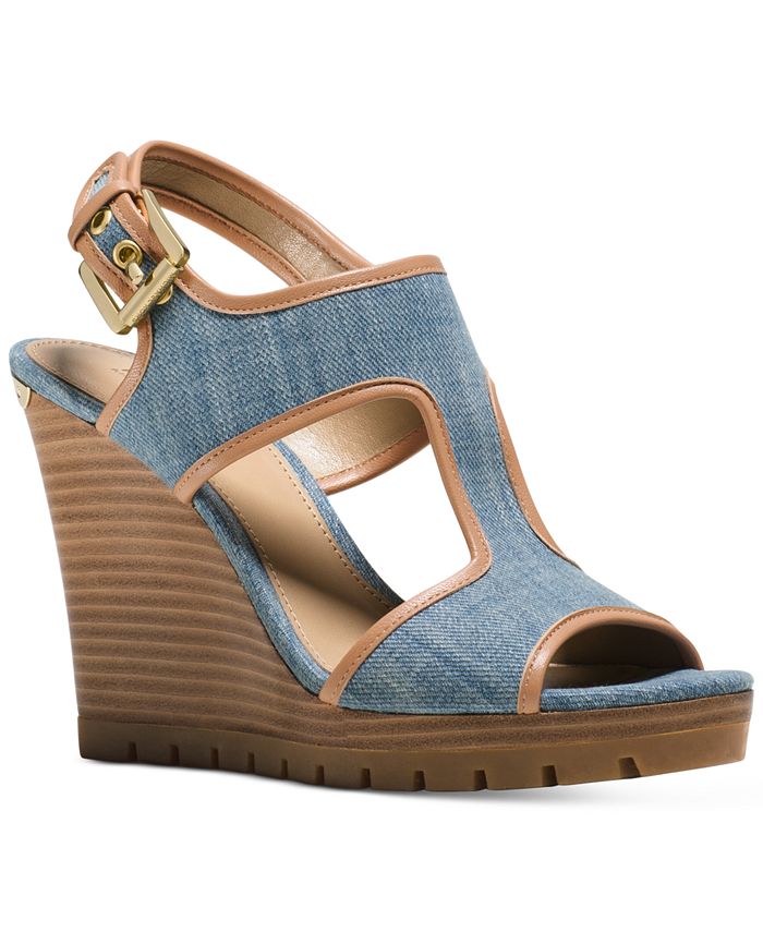 Michael kors t strap wedge discount