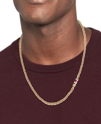 Men's Gold-Plated Stainless Steel Link Chain Necklace