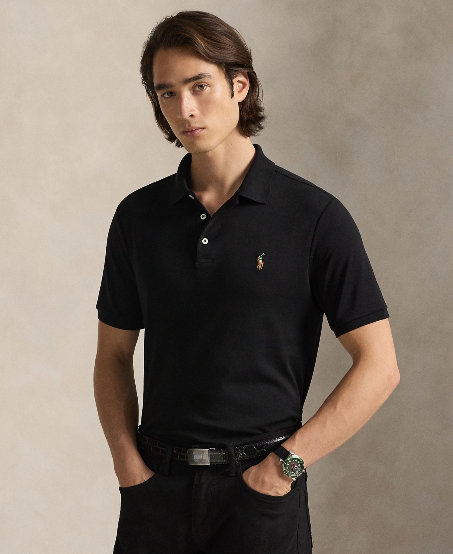 Polo Чёрный Разноцветный