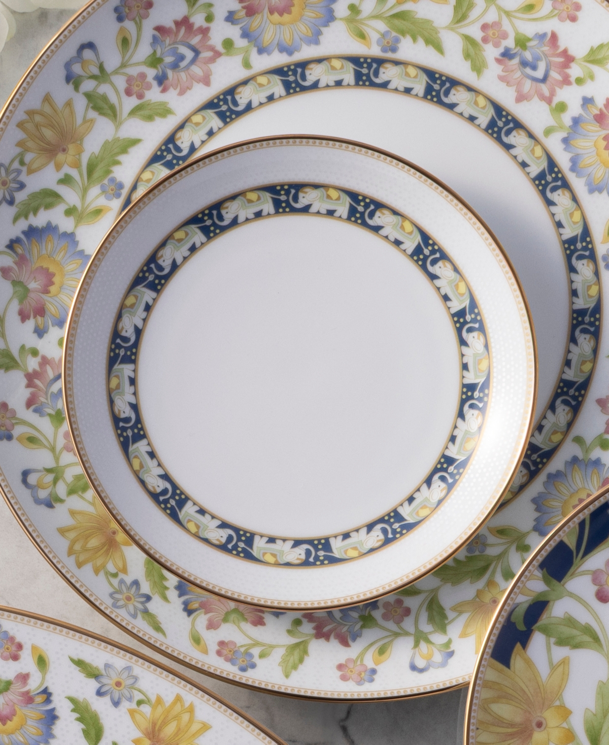 Noritake Tusker Garden Bread and Butter Appetizer Plates, Set of 4