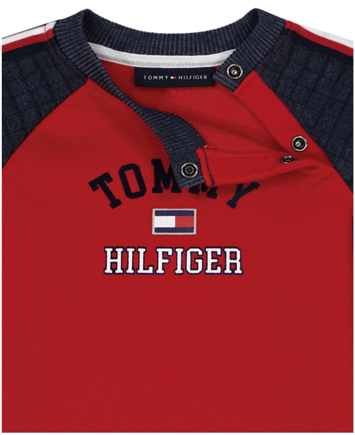 Tommy Hilfiger Baby Boy Quilted Crew Sweatshirt and Joggers, 2-Piece Set