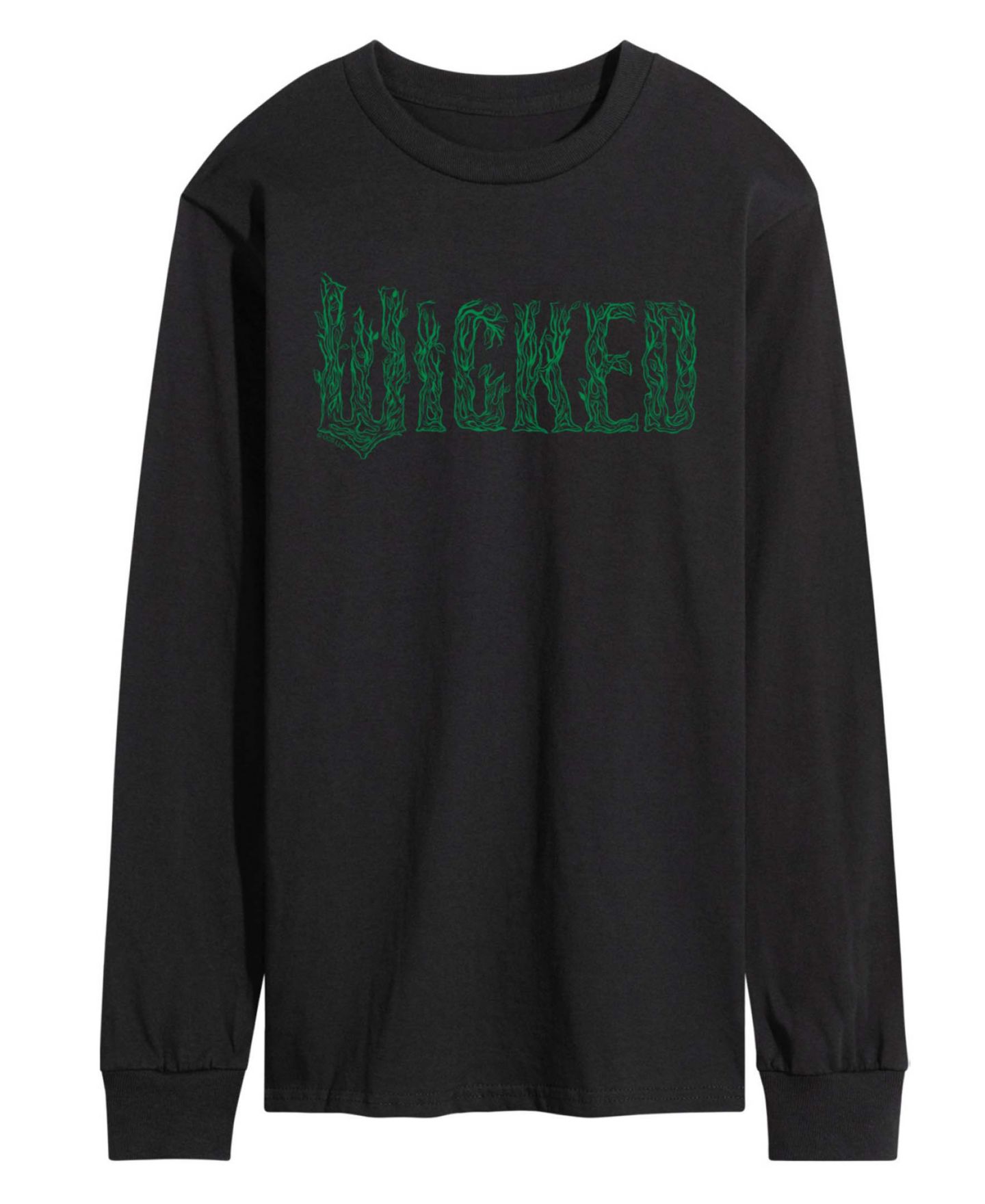 Мужская футболка AIRWAVES Wicked Part 2 Twisted Tree Branch Logo Graphic Printed Long-Sleeve, цвет: Чёрный — фото 1