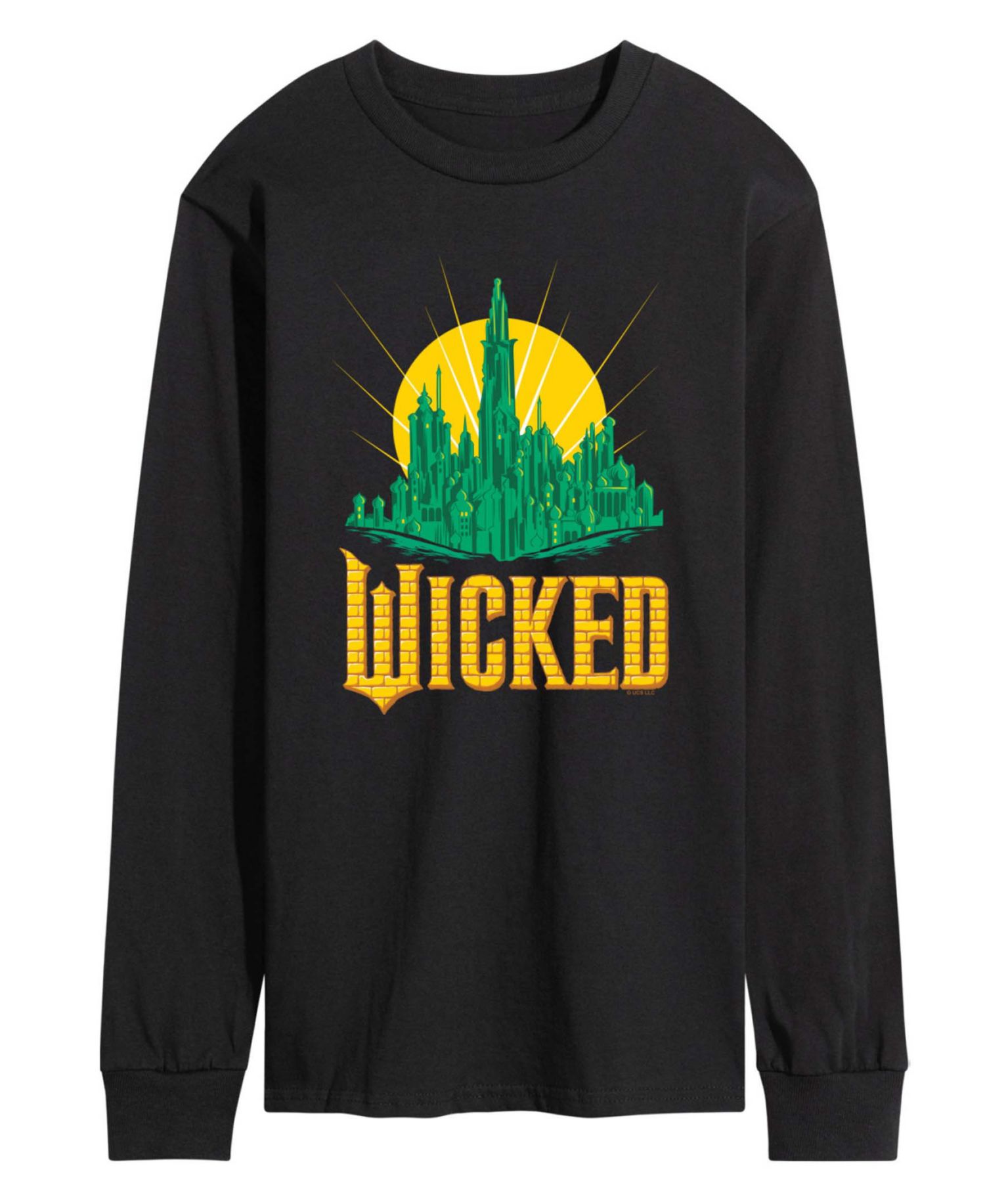 Men's Wicked Part 2 Emerald City Graphic Printed Long-Sleeve T-Shirt