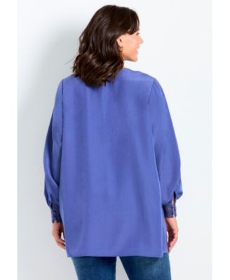 Women's Pleated Peasant Blouse