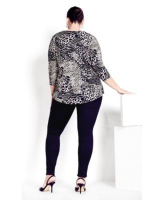 Women's Plus Size Lia Contrast Top