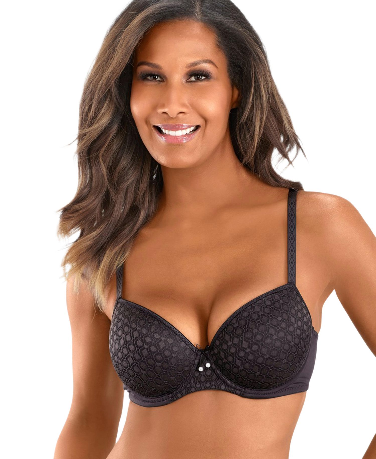 Women's Lace Detail Underwire Lightly Padded T-Shirt Bra