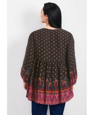 Women's Cara Blouson Peasant Blouse