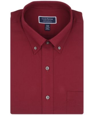 Men's Pinpoint Button Front Solid Dress Shirt, Macy's Exclusive