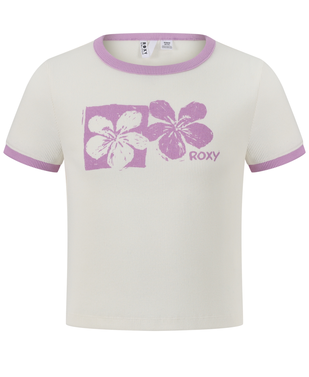 Roxy Girls 7-16 Paradise Ringer Short-Sleeve T-Shirt