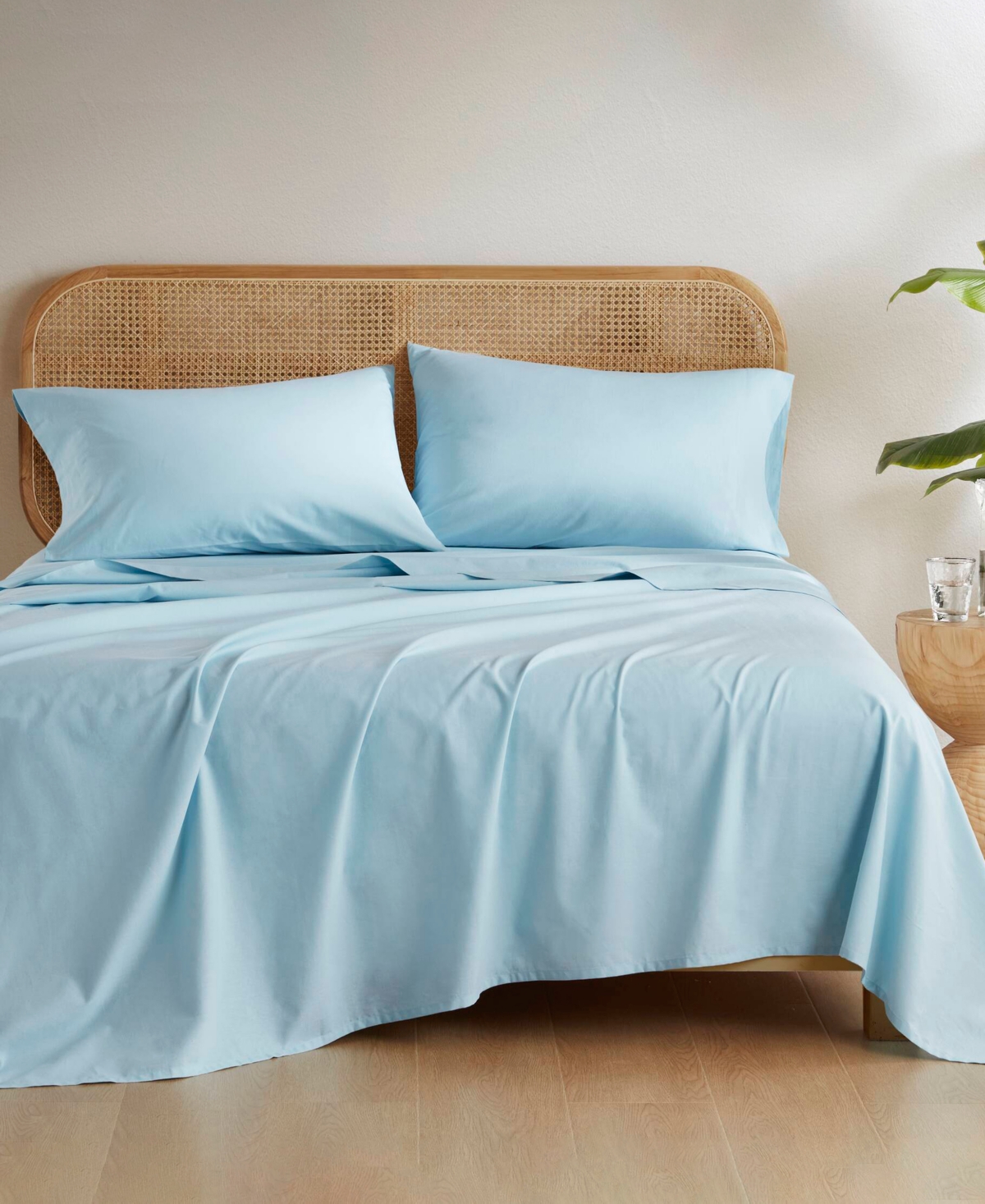 510 Design Super 144-thread Count Cotton 3-pc. Sheet Set, Twin Xl In Blue