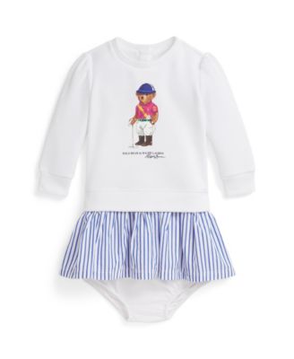 Polo Ralph Lauren - Baby Girls Long-Sleeve Dress and Bloomer