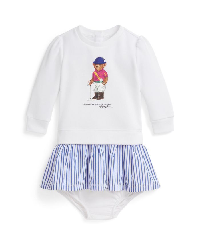 Polo Ralph Lauren Baby Girls' Long-Sleeve Dress and Bloomer