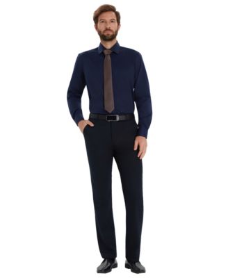 Men's Solid Slim-Fit Dress Shirt