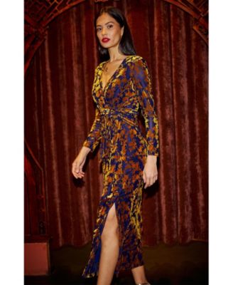 Women's Dresses Velour Stretch Midi Dress