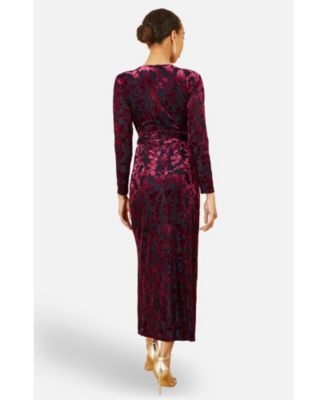 Women's Dresses Velour Stretch Midi Dress