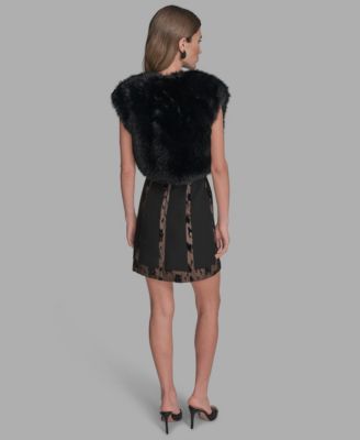 Women's Sleeveless Cropped Shrug Jacket