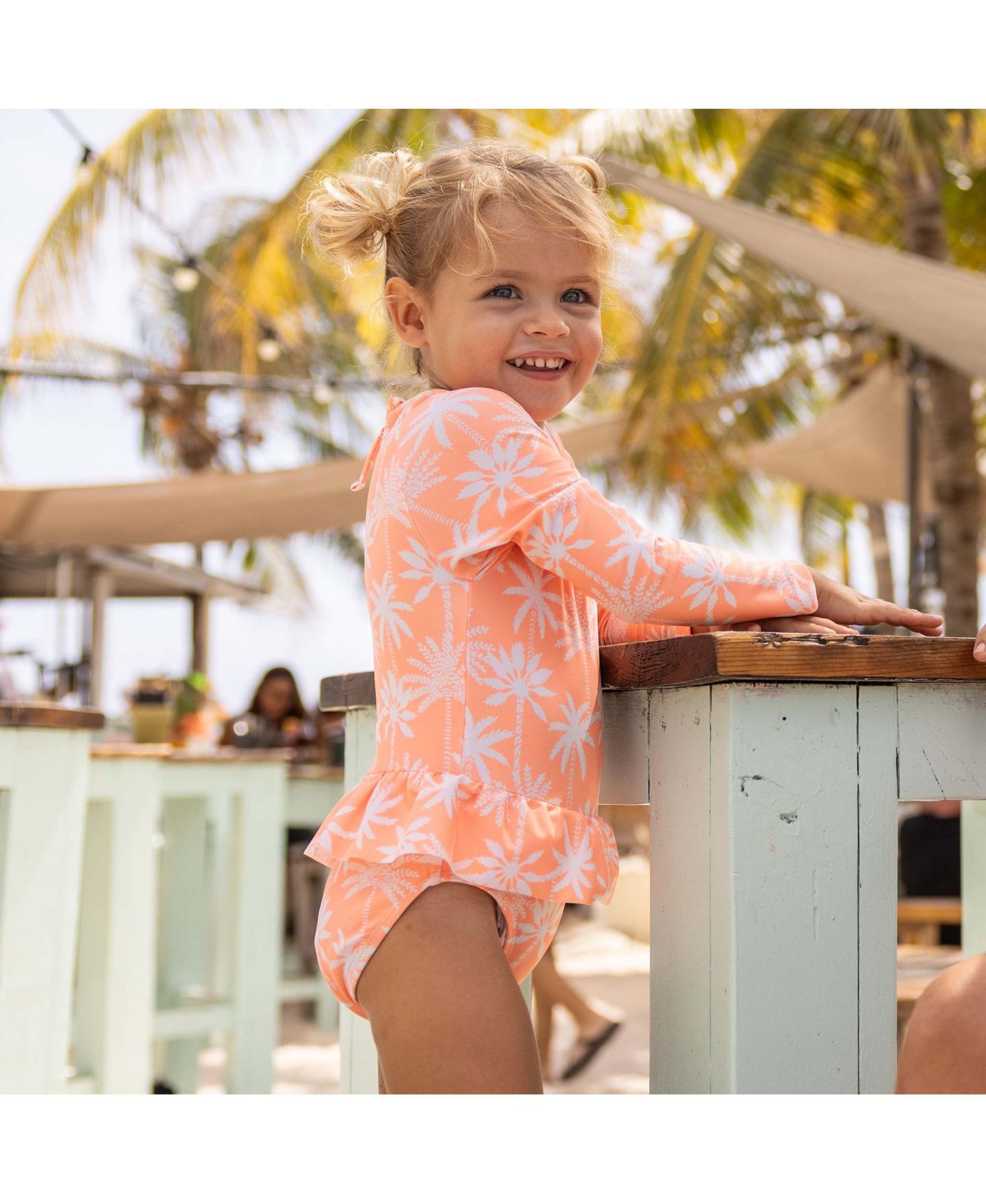Юбка Snapper Rock Cali Palms Recycled Skirt Surf Suit для девочек-малышей, цвет: Оранжевый — фото 2