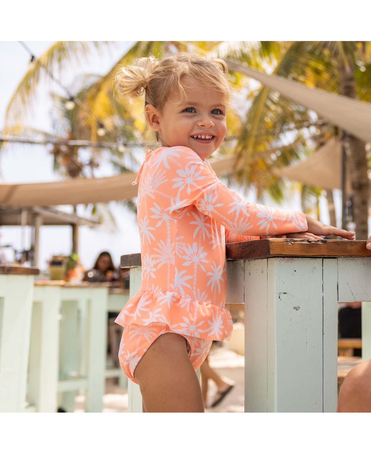 Snapper Rock Baby Girls Cali Palms Recycled Skirt Surf Suit