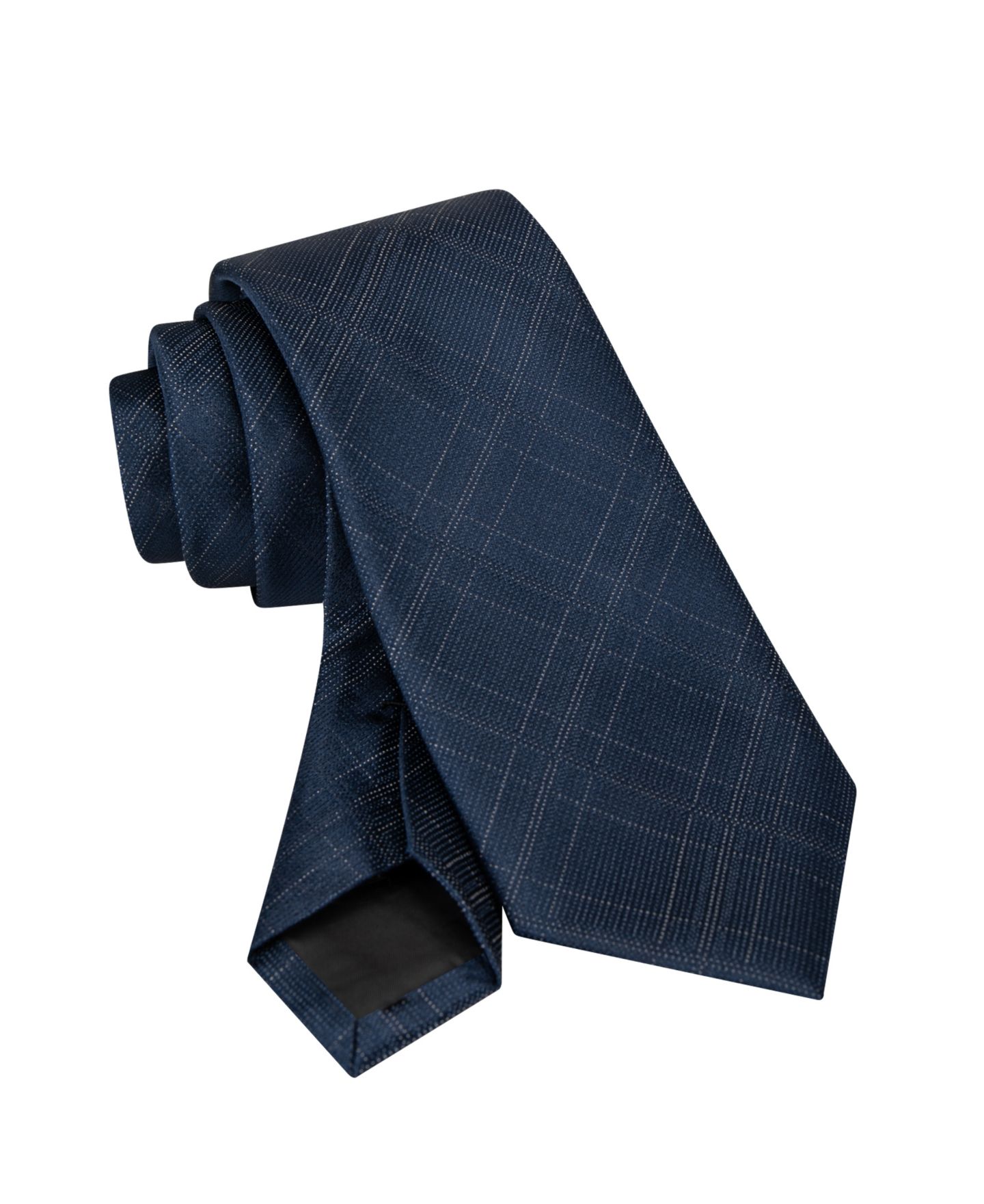 Мужской галстук Calvin Klein Everett Plaid Tie, цвет: Тёмно-синий — фото 4