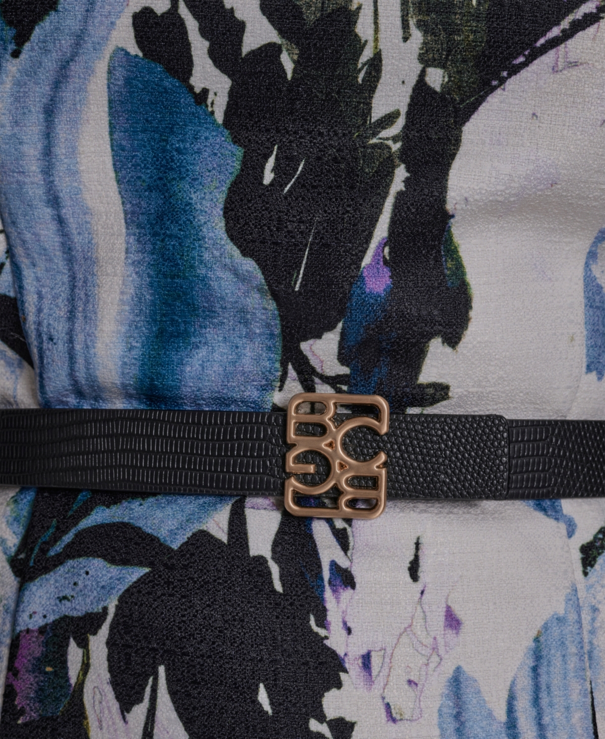 Bcbg Women's Abstract Print Sleeveless Boatneck Mini Dress