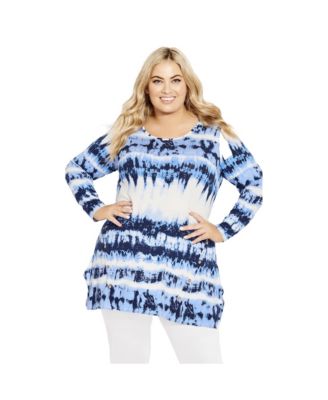 Women's Plus Size Leisure Button Tunic