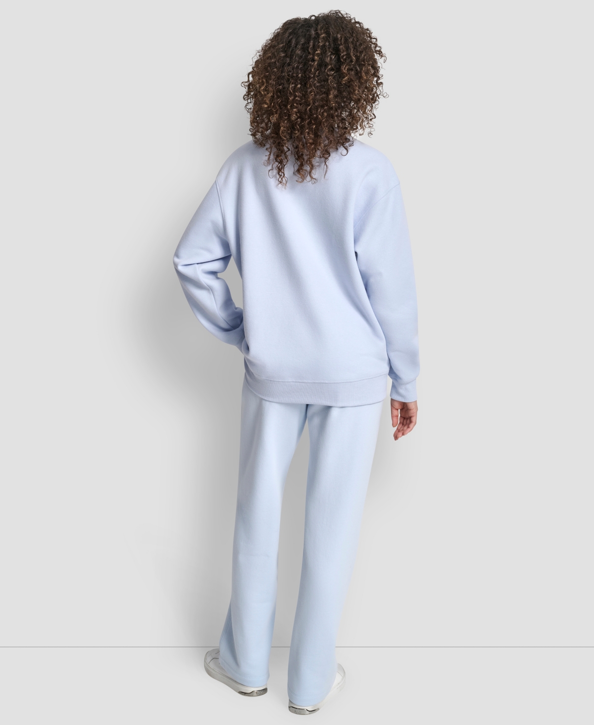 Dkny Women's Transfer Logo Crew Neck Sweatshirt In Blue