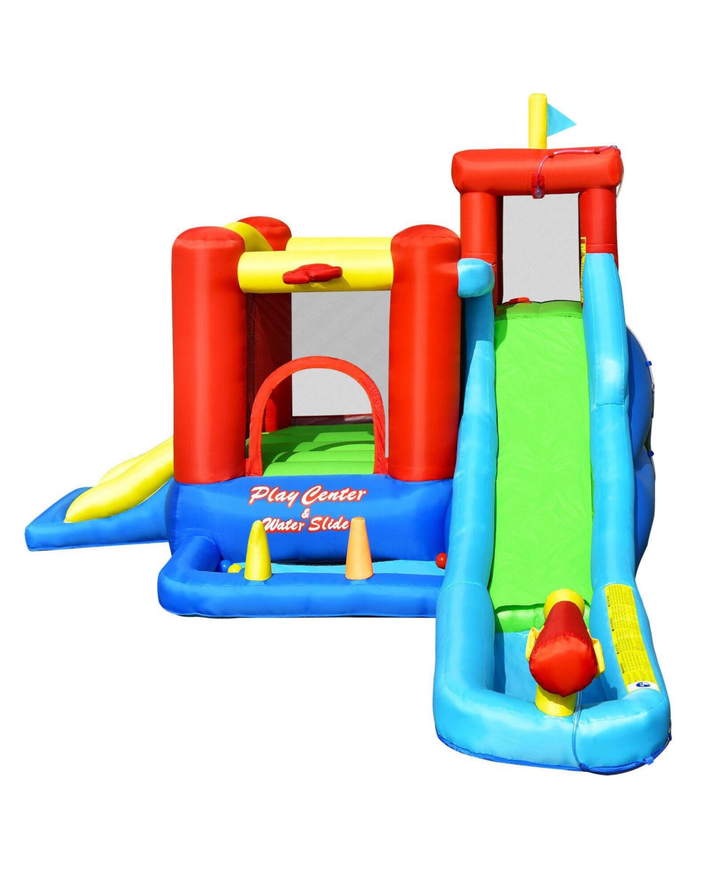 Детская игрушка SKONYON 9-in-1 Inflatable Water Slide Bounce House with 860W Blower, Ages 3+, цвет: Красный — фото 2