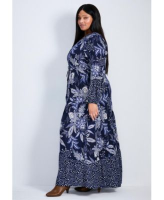 Women's Floral Falls Tiered Maxi Dress