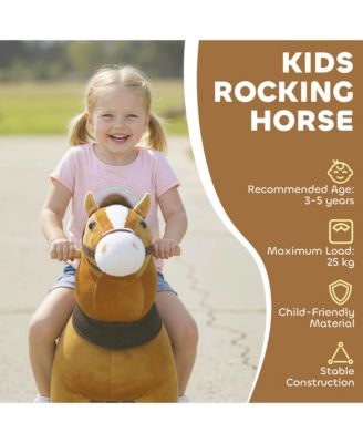 Ride on Horse for Ages 3-5, 29.5 Inch Plush Riding Pony