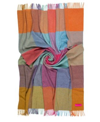 Merino Wool Color Block Throw, 55" x 72"