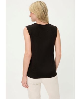 Women's Rib Knit Shell with Sequin Detail