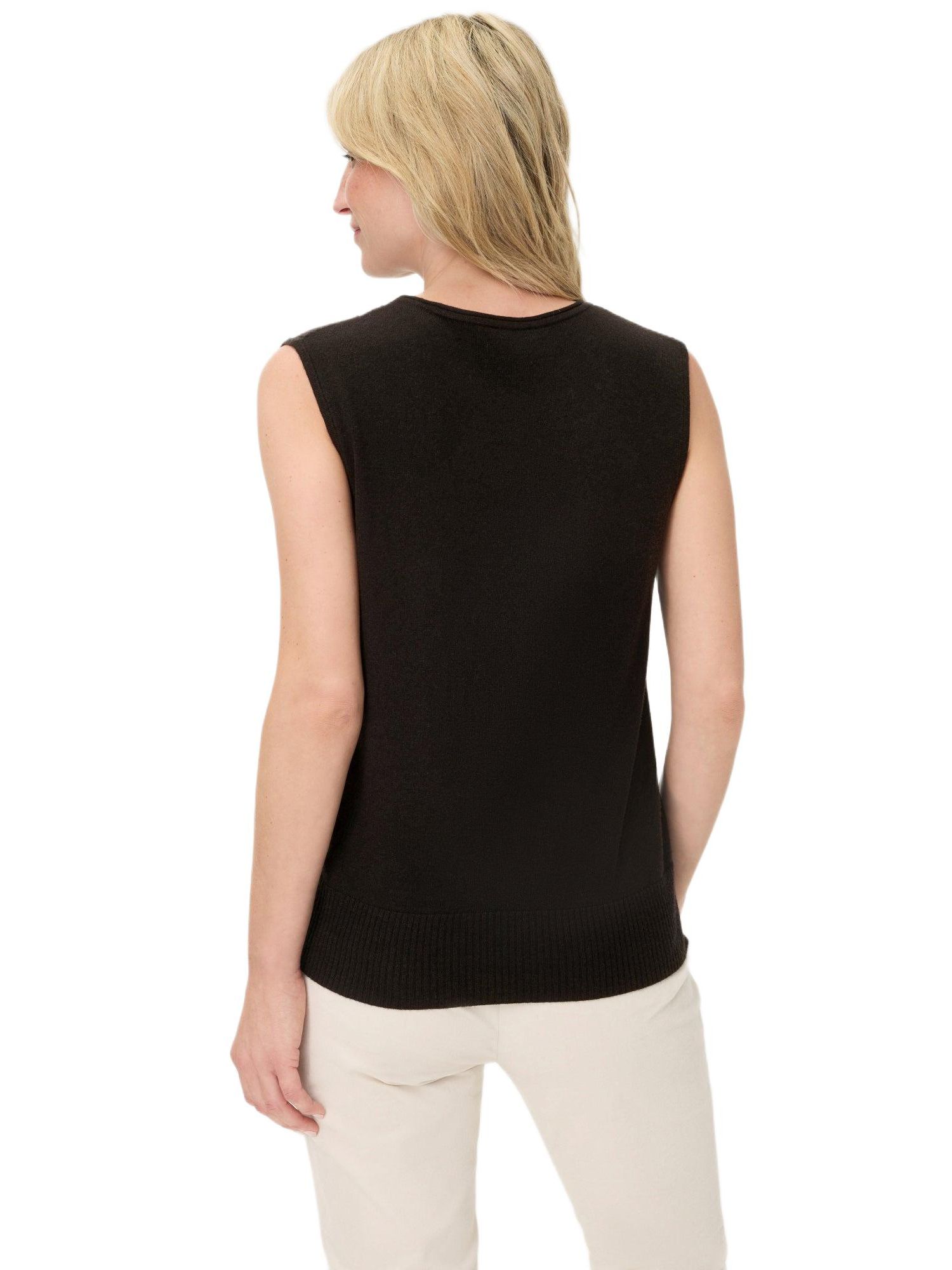 Women's Rib Knit Shell with Sequin Detail