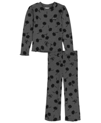 Calvin Klein - Girls Toddler 2T-4T 2-Piece Long-Sleeve Top and Pants Set