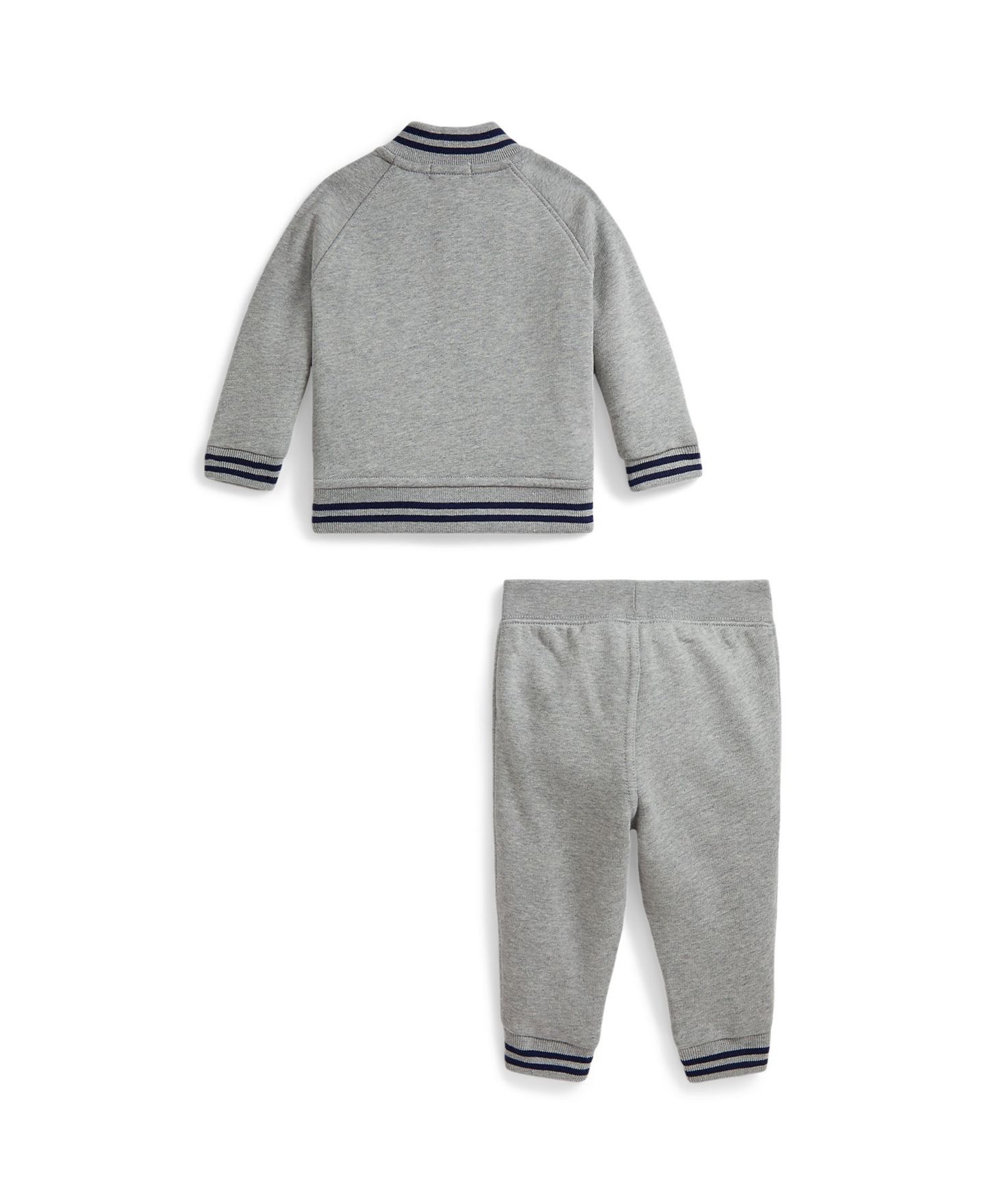 Детский комплект Polo Ralph Lauren для малыша: бейсбольная куртка и джоггеры, 2 предмета, цвет: Серый — фото 2