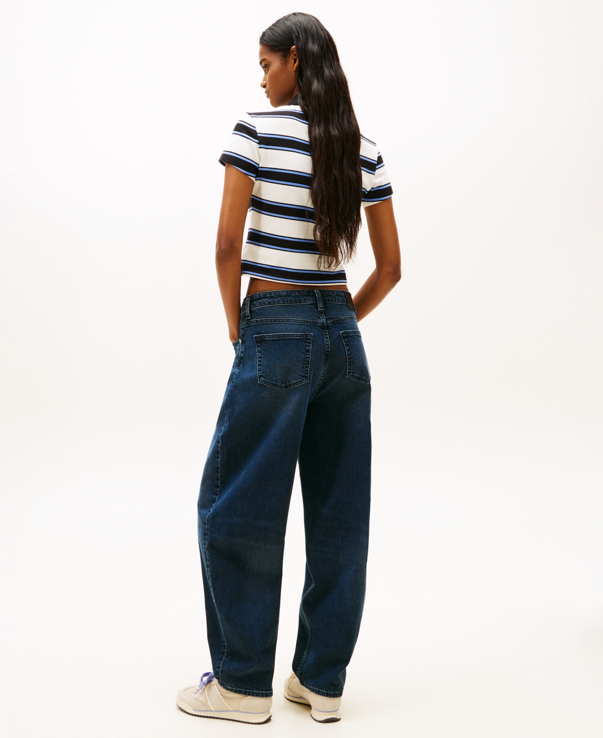 Tommy Jeans Women's Striped Essential Polo Top