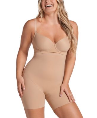 Leonisa Women's Strapless Sculpting Step-in Body Shaper with Short