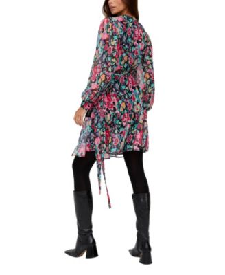 Women's Flora Wraparound Floral Print Mini Dress