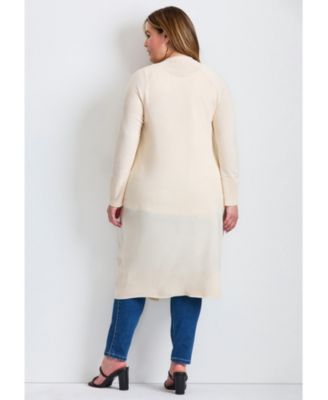 Women's Raglan Sleeve Duster Cardigan