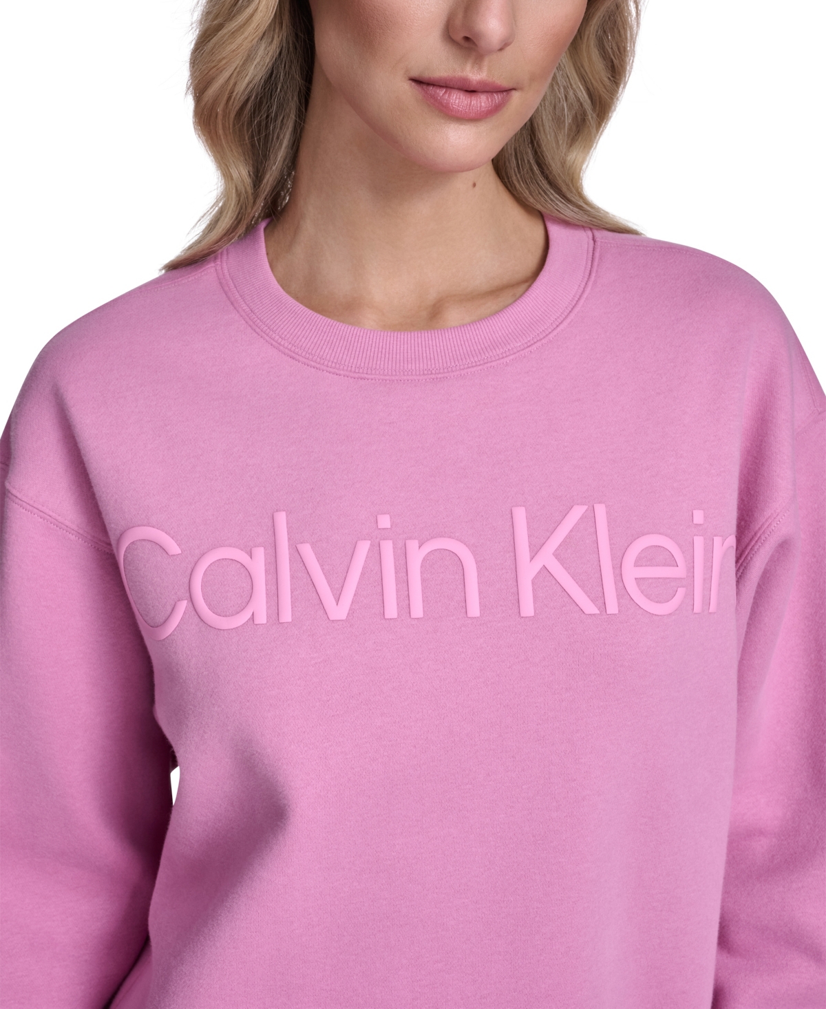 Calvin Klein Women's Puff Print Logo Crewneck Sweatshirt