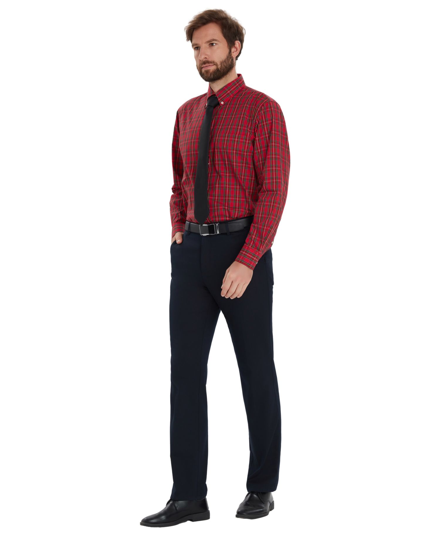 Men's Stewart Tartan Regular-Fit Dress Shirt