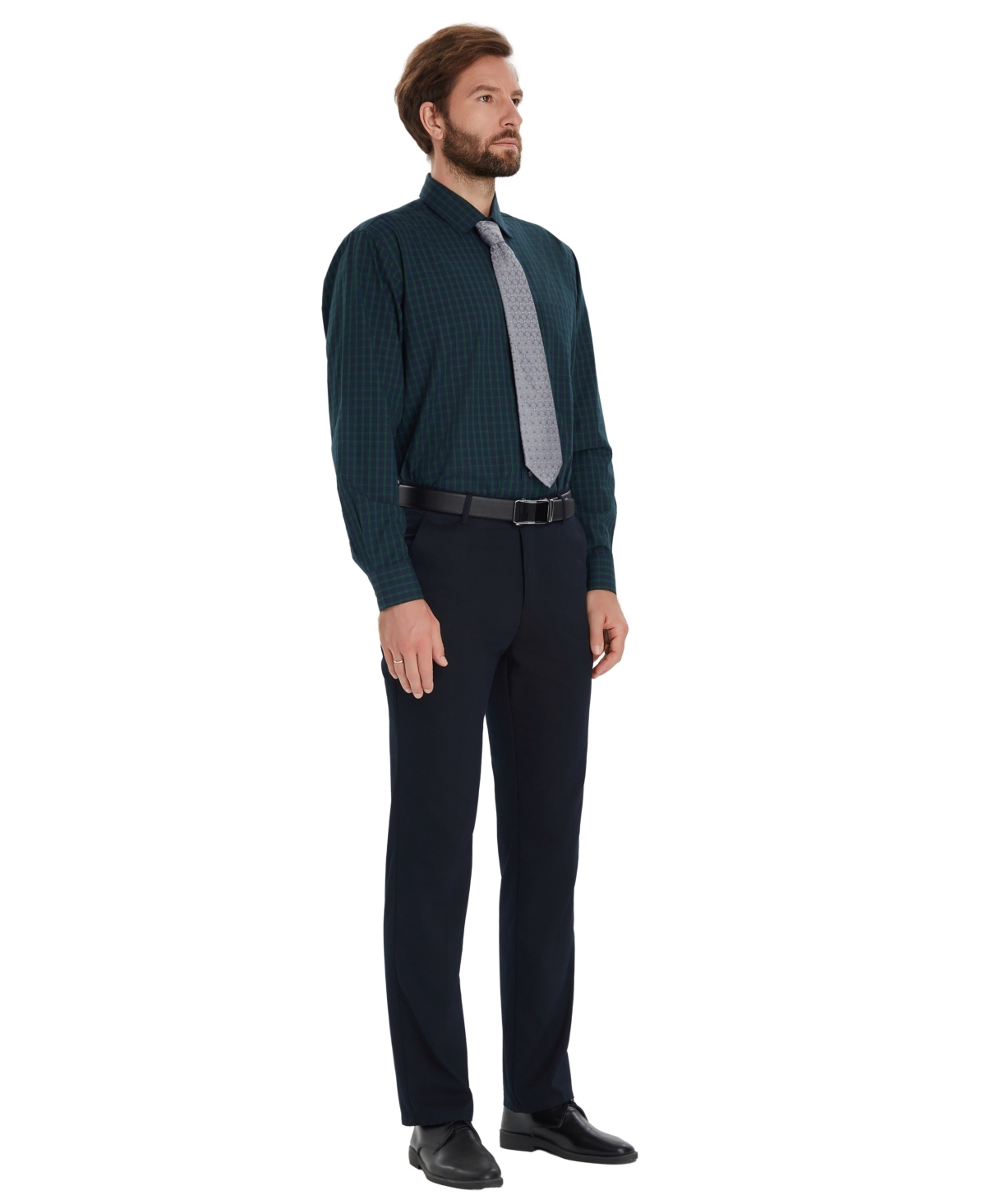 Club Room Men's Mini Blackwatch Regular-Fit Dress Shirt, Macy's Exclusive