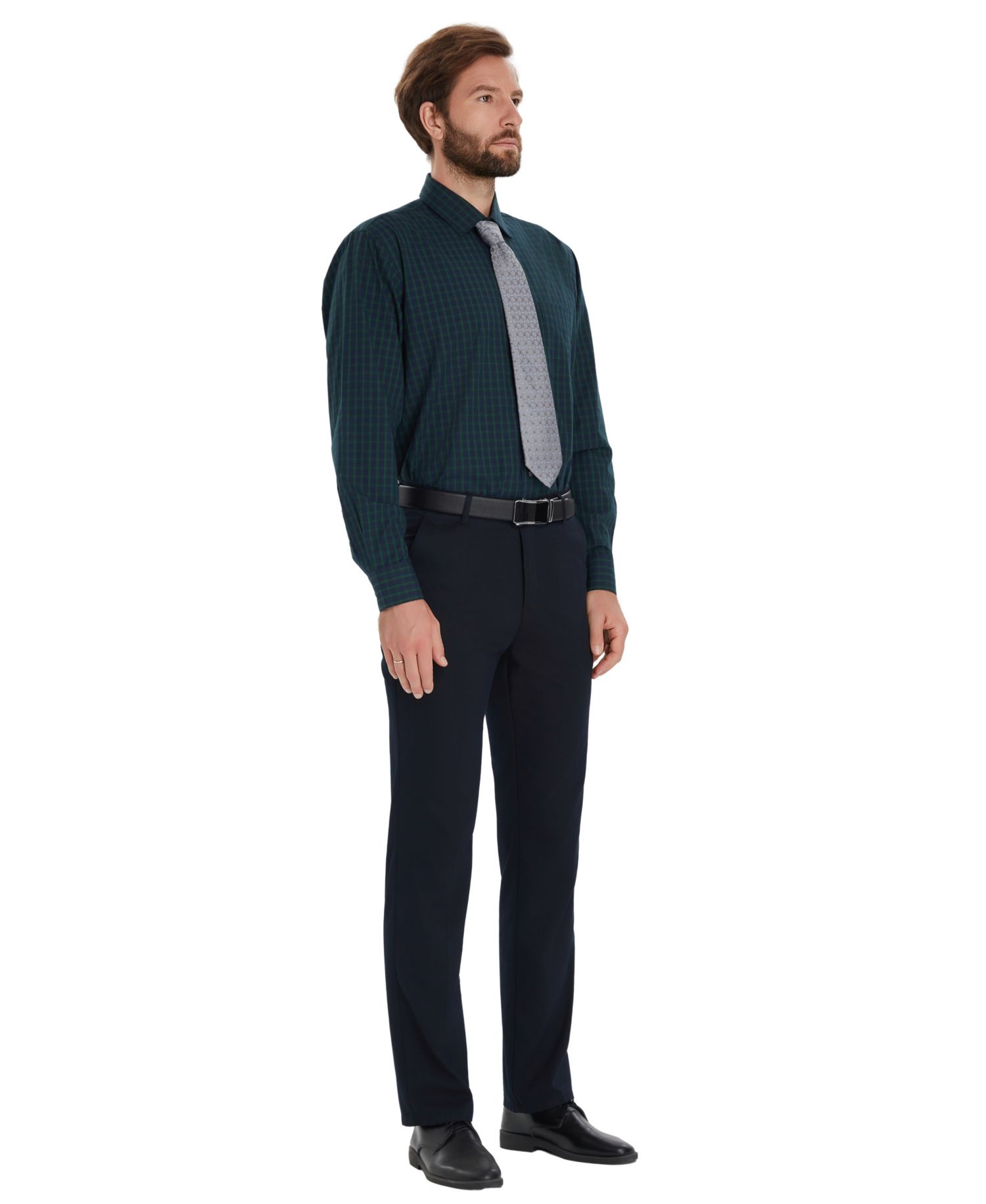 Men's Mini Blackwatch Regular-Fit Dress Shirt