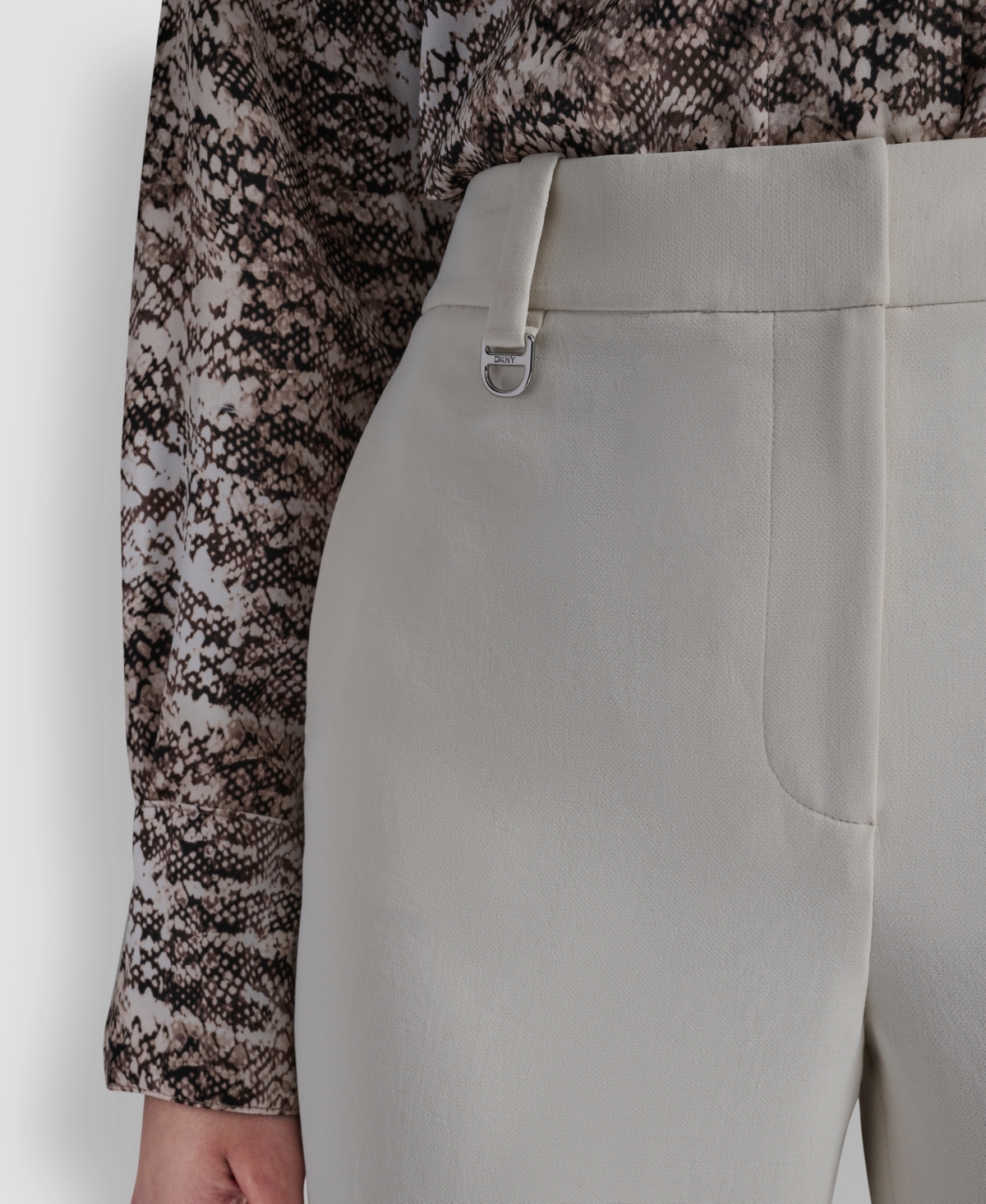 Dkny Women's Charm Detailed Ankle Length Pants In Gray