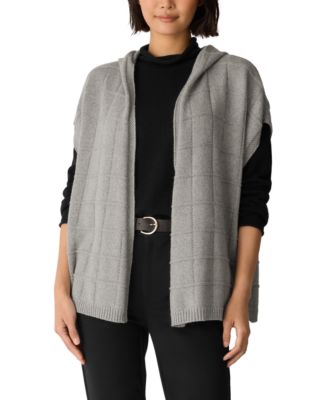 Eileen Fisher - Women's Hooded Sleeveless Poncho