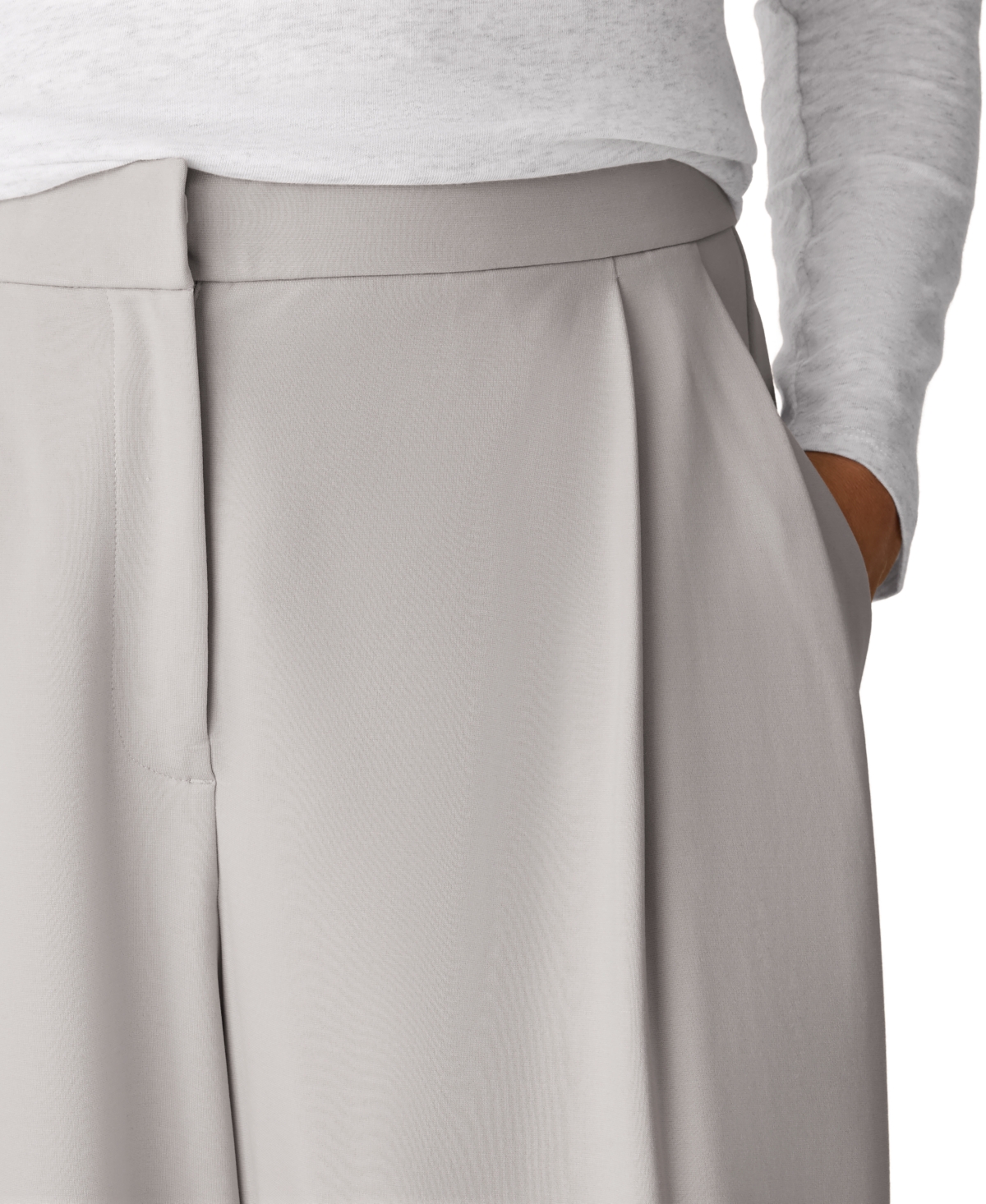 Eileen Fisher Women's High Rise Pants In Gray