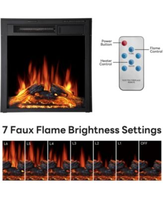 Corner Electric Fireplace with Mantel, TV Stand Electric Fireplace Heater with Remote Control for Living Room, Bedroom