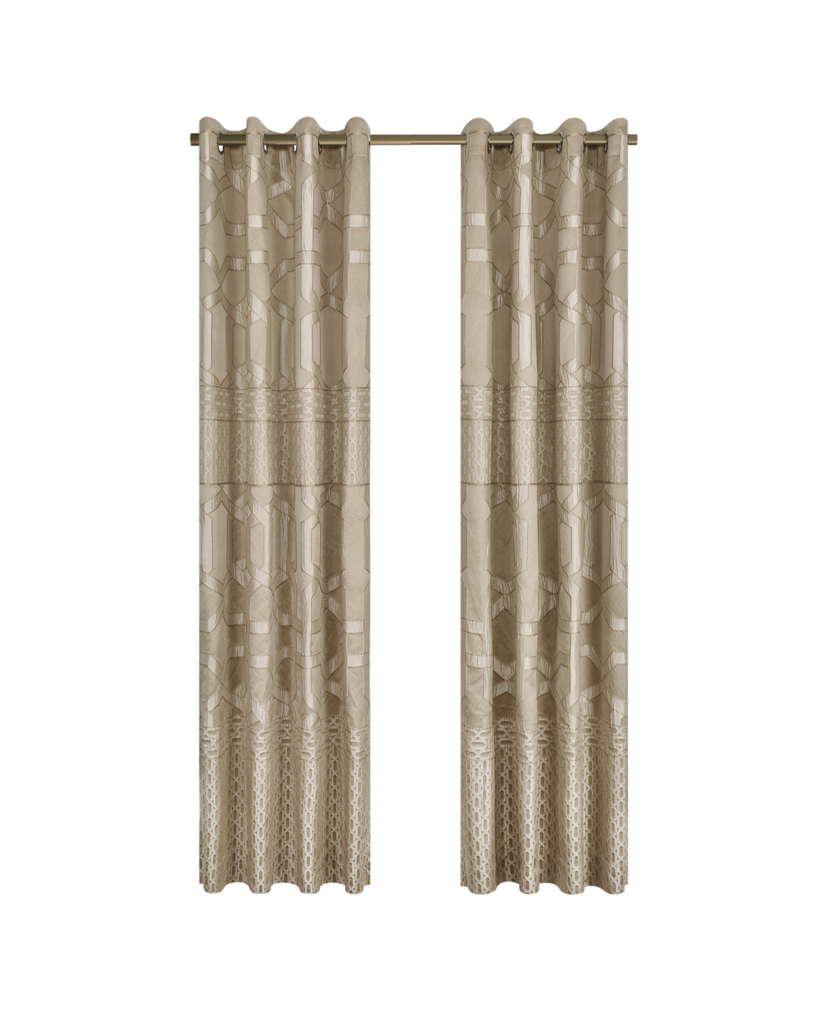 Royal Court Olympus Grommet Panel Pair, 50" X 84" In Neutral