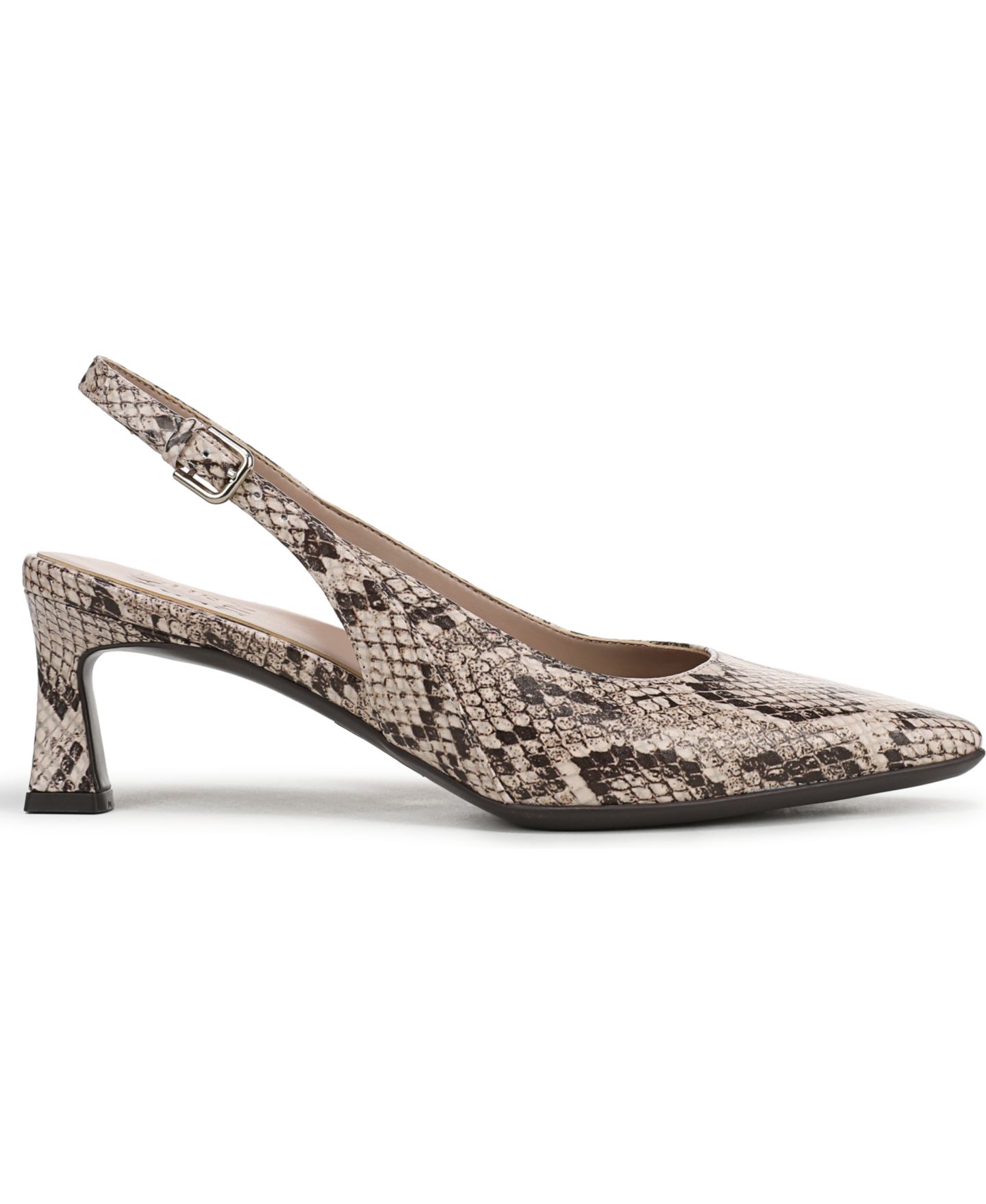 Женские туфли Naturalizer Tansy Snip Toe Dress Slingback Pumps, цвет: Бежевый змеиный с принтом искусственная кожа — фото 2