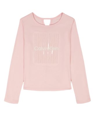 Calvin Klein - Girls Sequin Detail Twist-Back T-Shirt